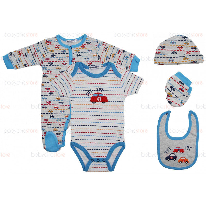 Set Completo Body e Tutina Car - 3 Mesi