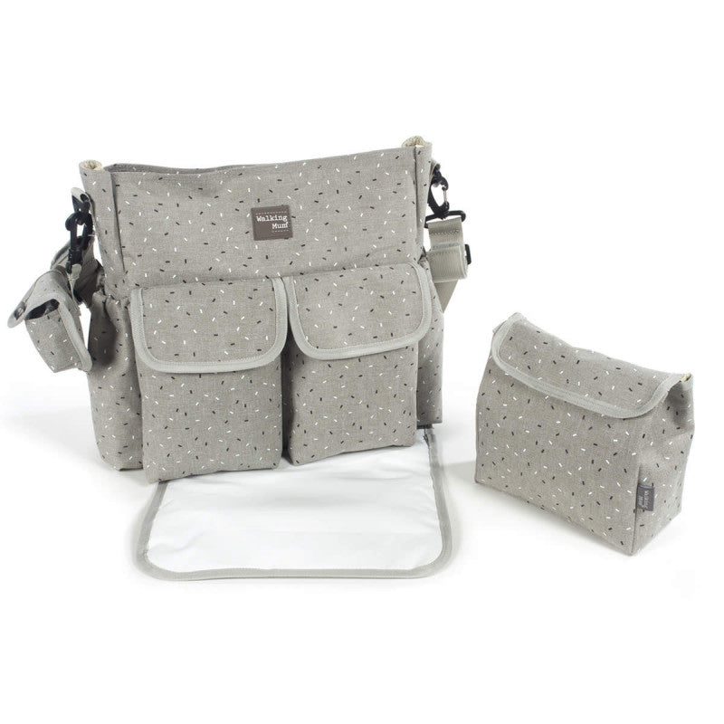 Borsa Fasciatoio Walking Mum Confetti Grigio
