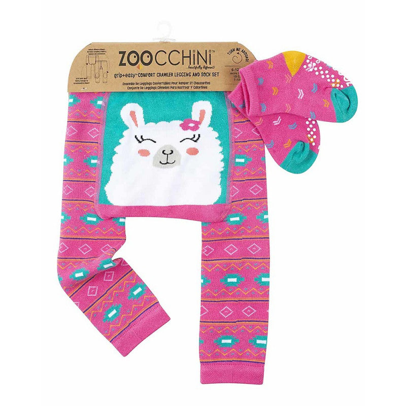 Set Leggings e Calzini Antiscivolo - Lama 12-18 Mesi