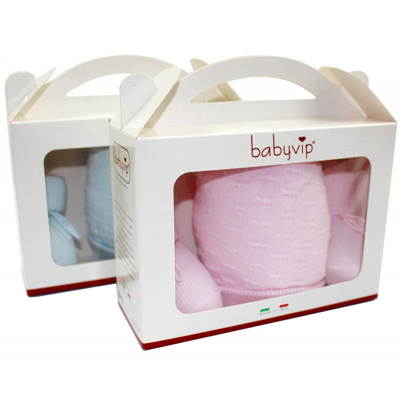 Cappellino e Calzini Neonato Azzurro