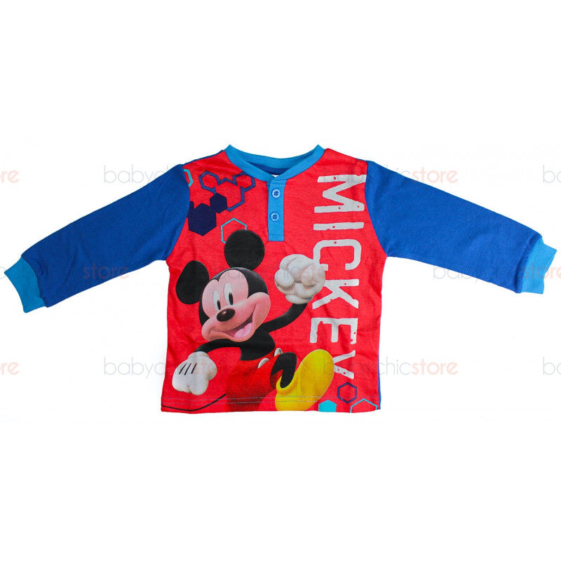 Pigiama Primavera/Estate Topolino Rosso - 3 Anni