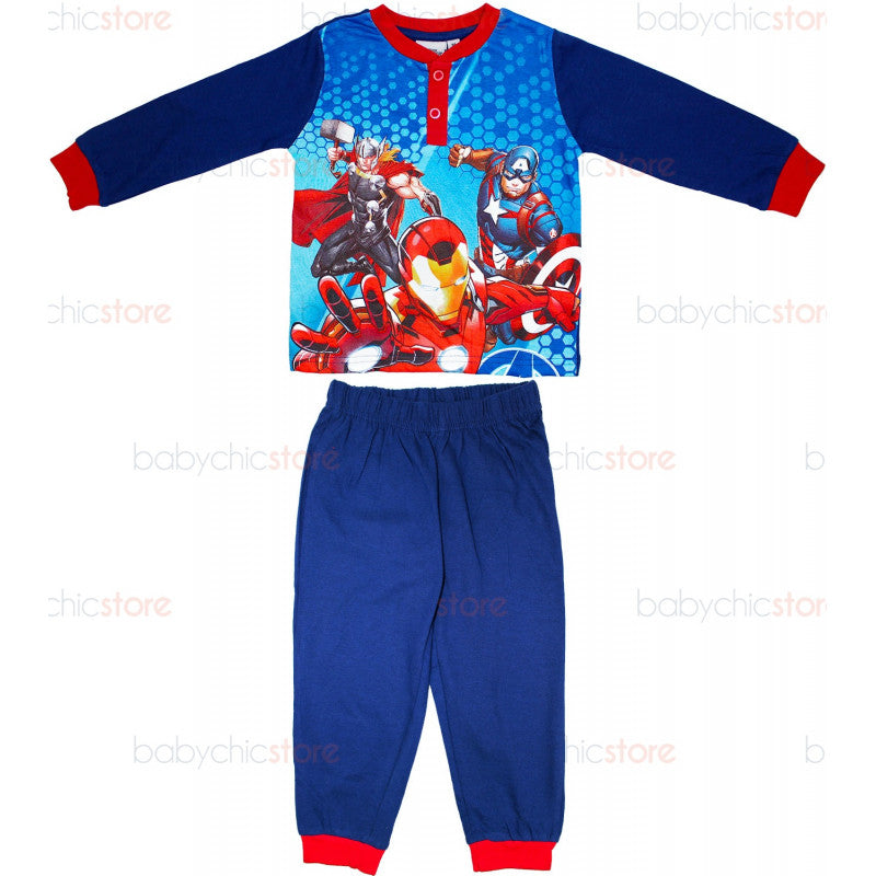 Pigiama Primavera/Estate Avengers Rosso - 4 Anni