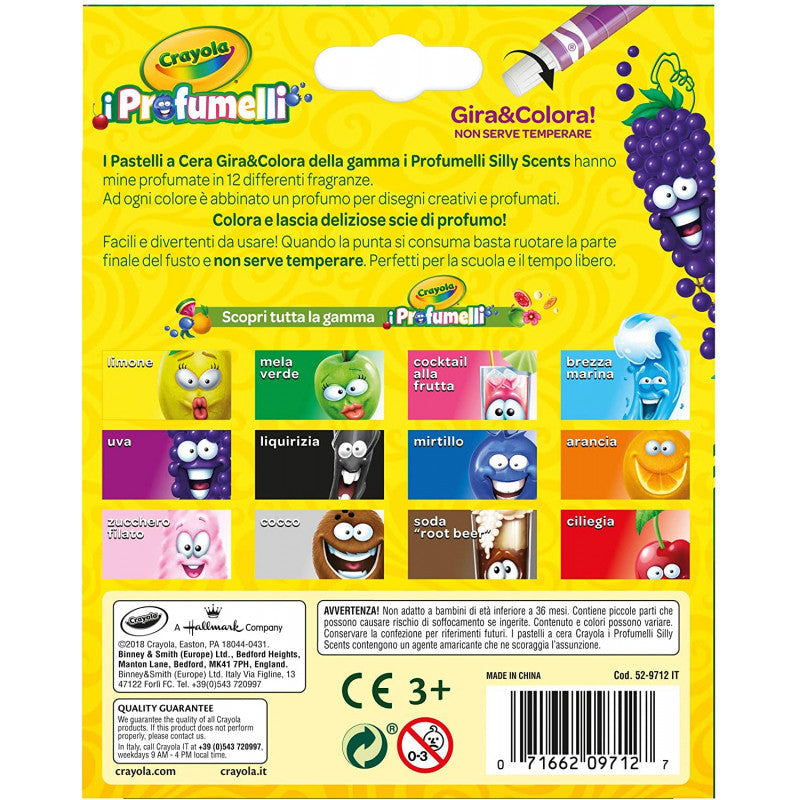 12 Pastelli a Cera Gira & Colore - I Profumelli