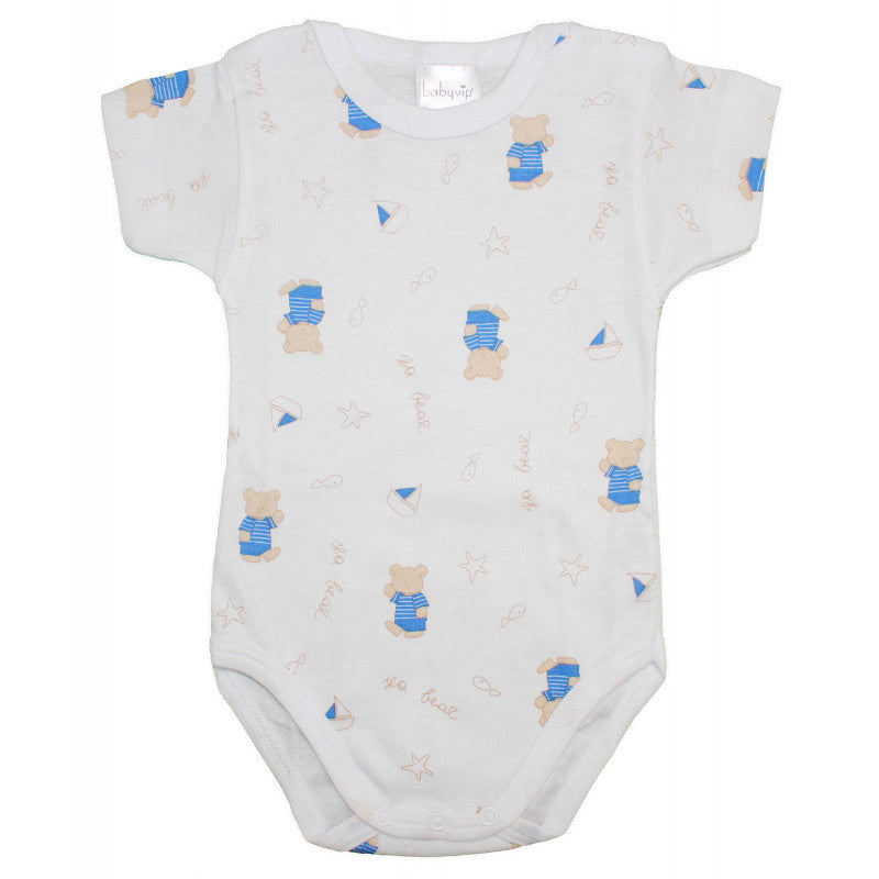 Set 2 Body Neonato a Mezza Manica - Orsetto Azzurro