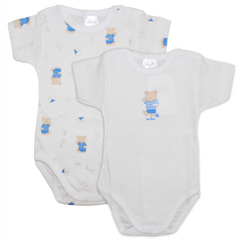 Set 2 Body Orsetto Azzurro - 3 Mesi