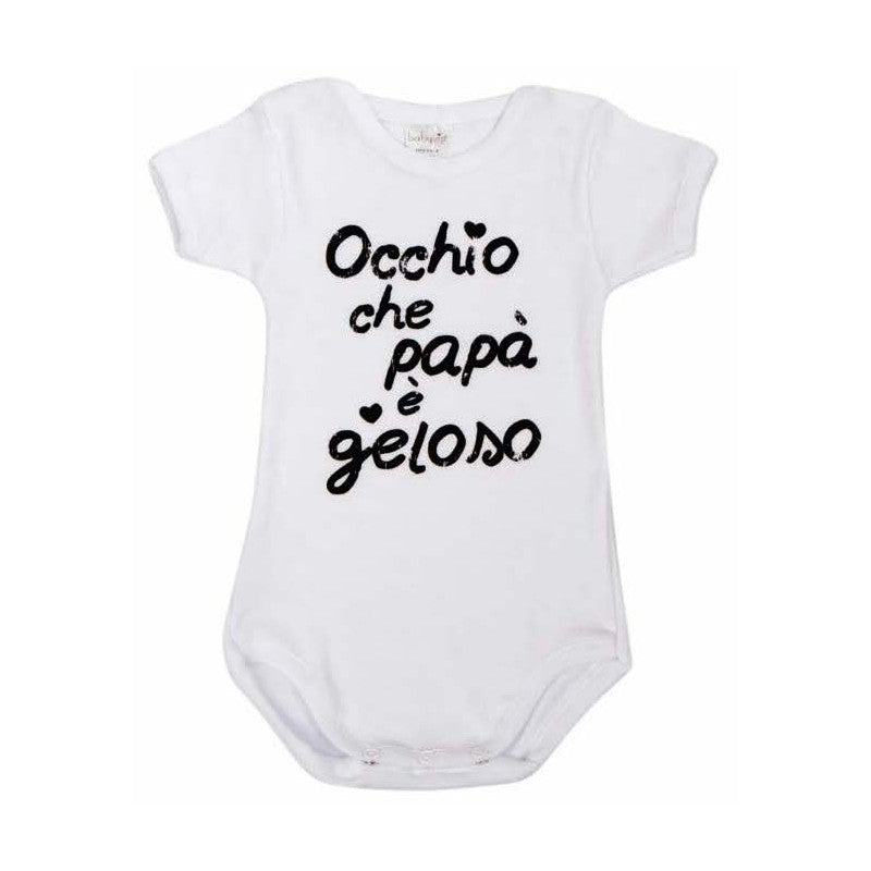 Body Occhio che Papà è Geloso - Nero - 12 Mesi