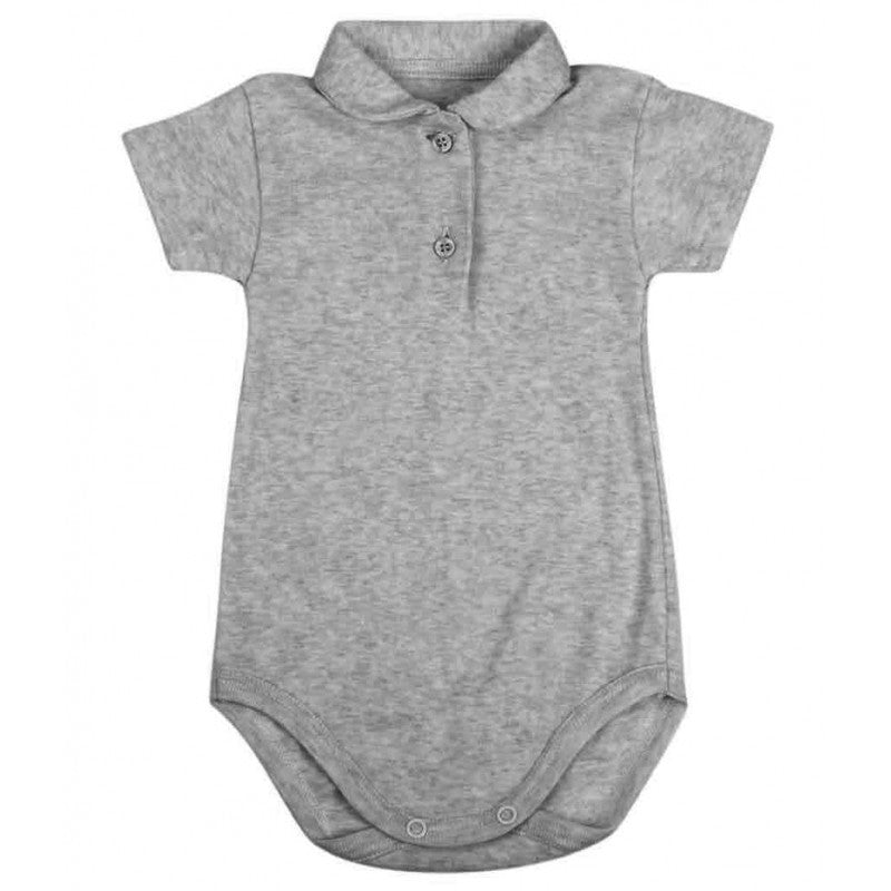 Body Neonato modello Polo Grigio - 24 Mesi