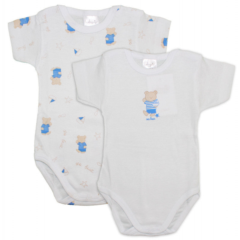 Set 2 Body Orsetto Azzurro - 6 Mesi