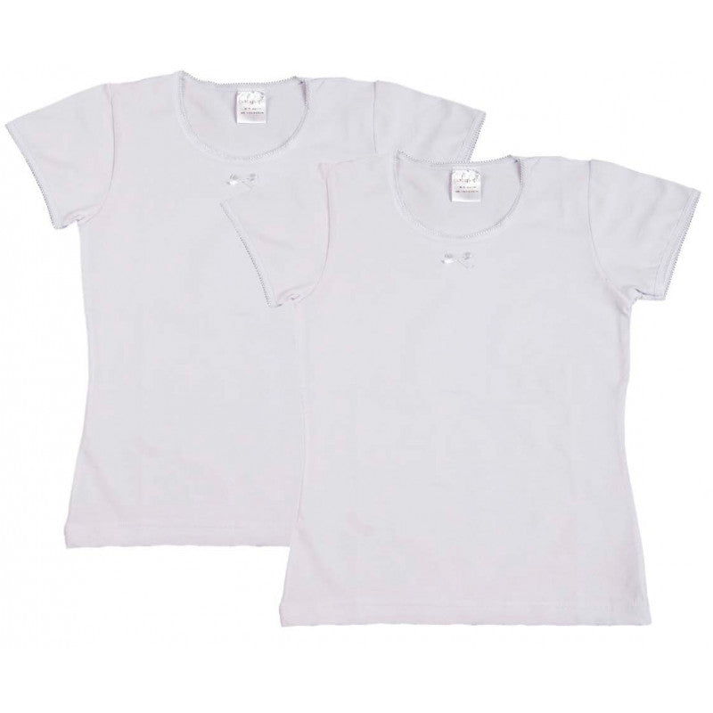 Set 2 Canotta Mezza Manica per Bambina