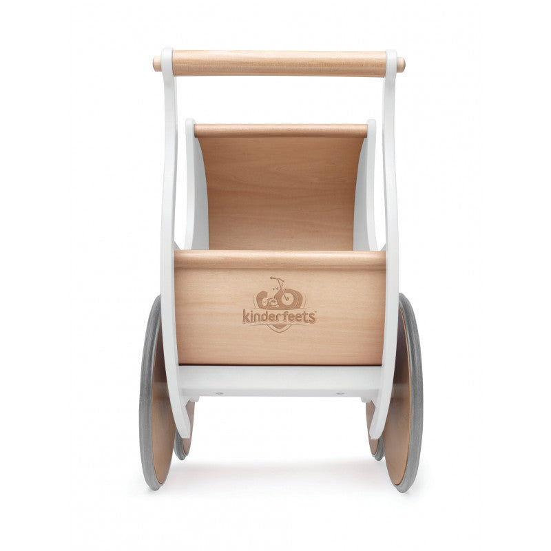 Kinderfeets Carrozzina per Bambole in Legno - Bianca