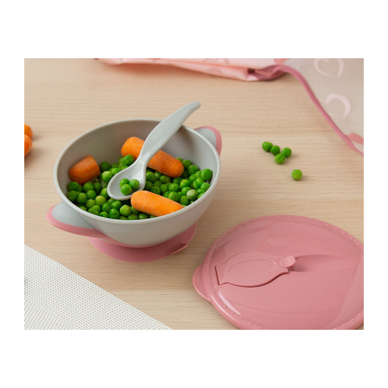 Ciotola con Coperchio e Cucchiaio - Rosa