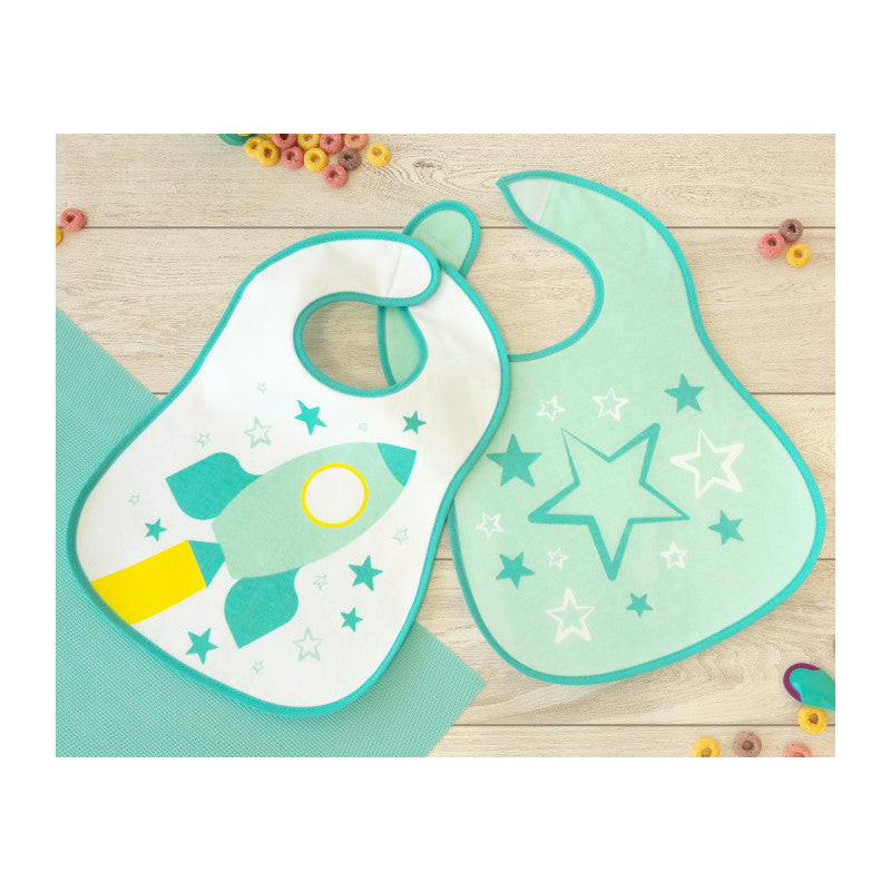 Kiokids - Set 2 bavaglini Azzurro