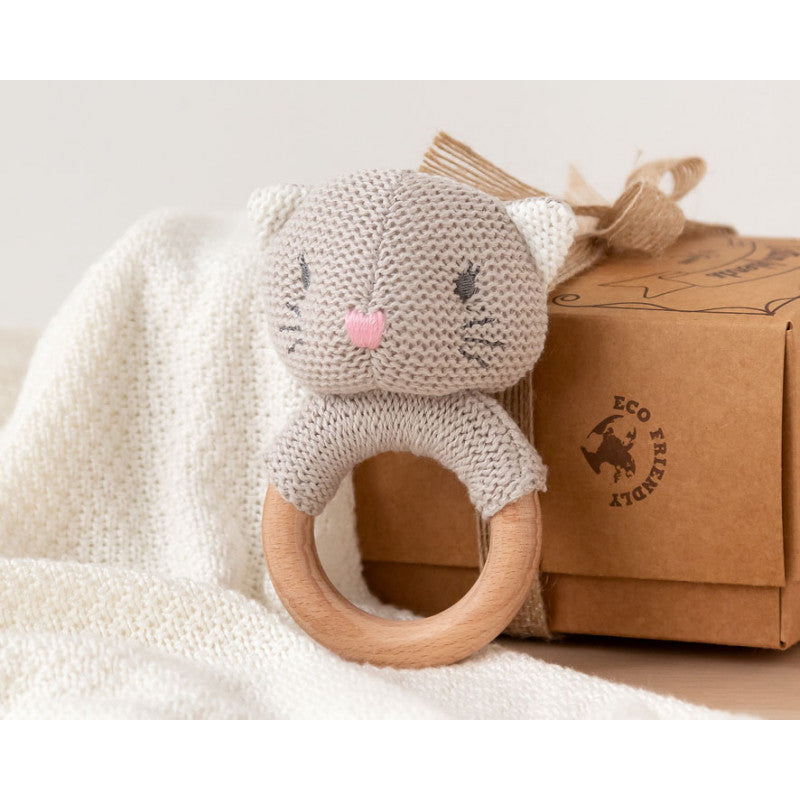Kiokids - Hochet Chaton en Coton