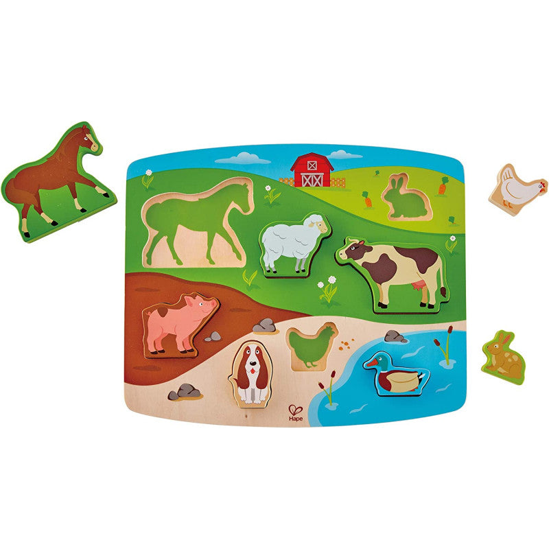 Hape - Farm doppelseitiges Puzzle