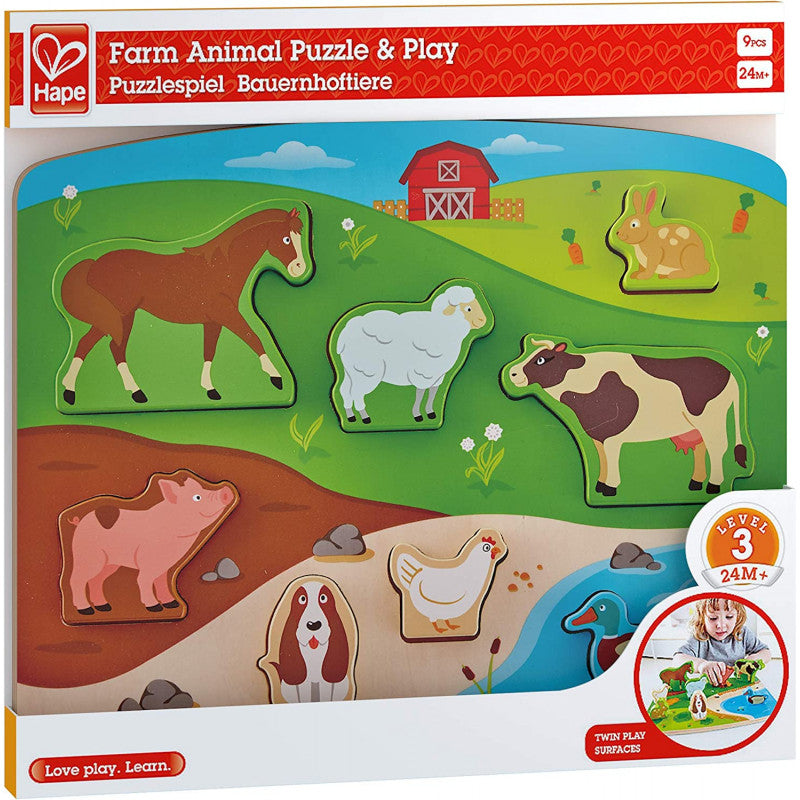 Hape - Farm doppelseitiges Puzzle