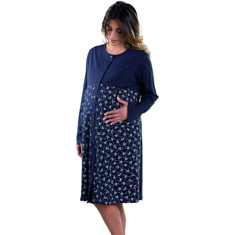 Camisón Estampado Floral Abierto Delantero