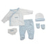 Set nascita 5 pezzi in caldo cotone - Les Jolies  Cielo  0/1 mesi